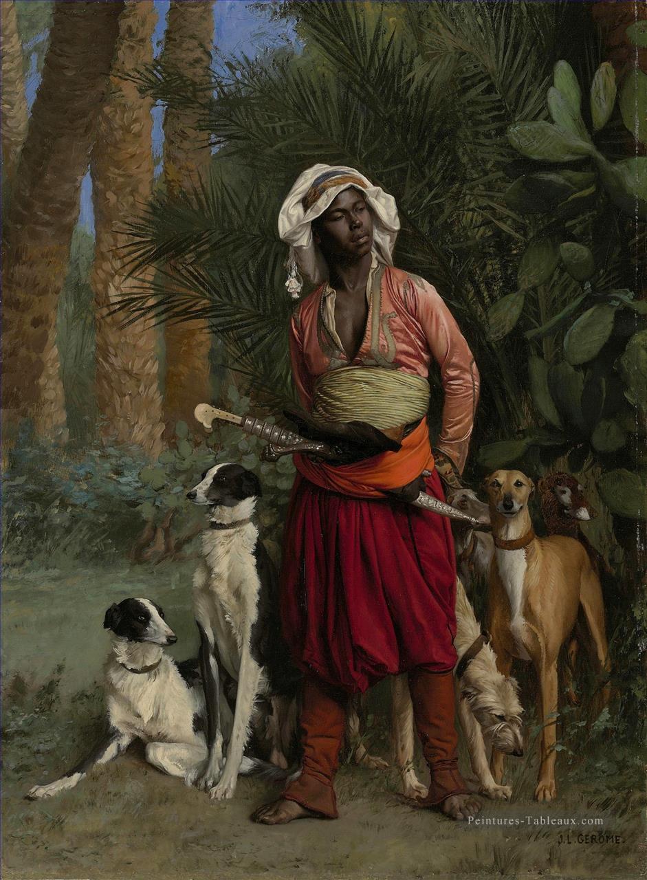 Le Maître Noir des Hounds Grec orientalisme Jean Léon Gérôme Peintures à l'huile